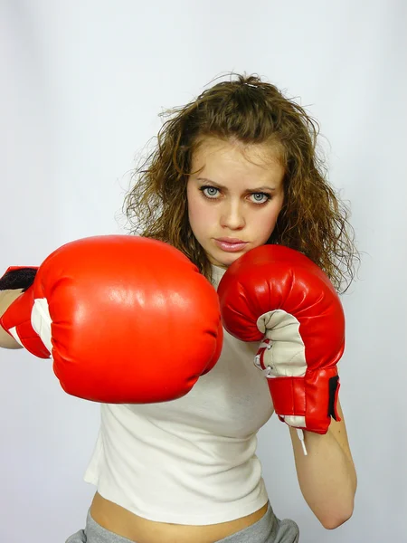 Κορίτσι πυγμαχίας Royalty Free Φωτογραφίες Αρχείου