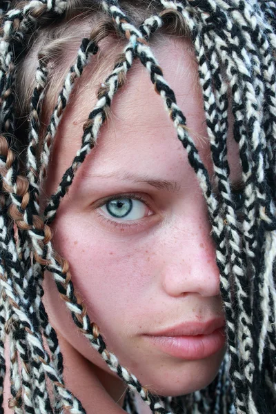 Menina de olhos azuis — Fotografia de Stock