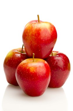 Red apples isolated clipart