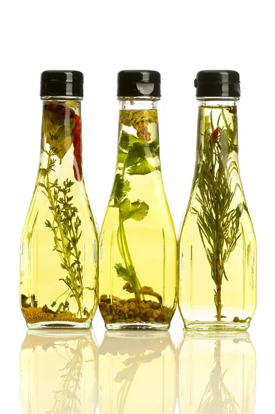 Olive oil with spicery — Stock Photo, Image