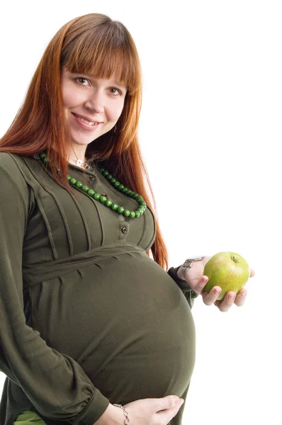 Она на девятом месяце беременности. — стоковое фото
