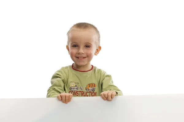 Bir kartı gösteren çocuk — Stok fotoğraf