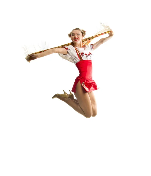 Ruská panenka tanec — Stock fotografie