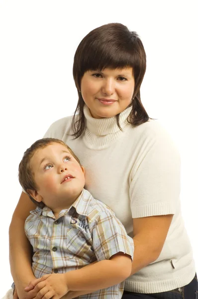 Dítě s mámou portrét — Stock fotografie