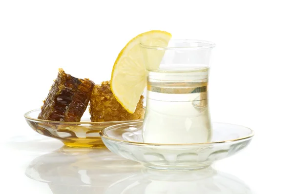 Herbata z cytryną i miodem — Zdjęcie stockowe