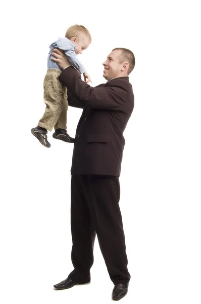 ビジネスの男性の赤ちゃんと — ストック写真