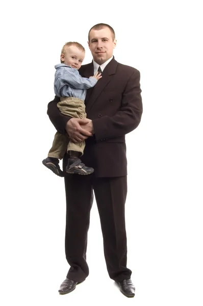 带婴儿的商务男人 — 图库照片