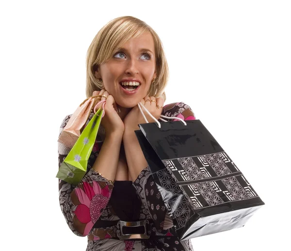 Bevásárlótáskás nők — Stock Fotó
