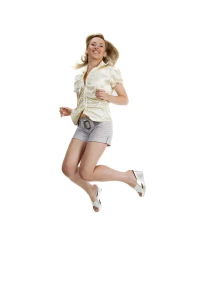 Springen van vreugde — Stockfoto