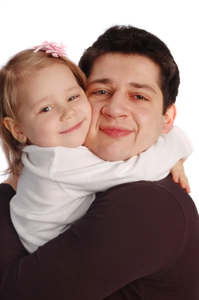 快乐的父亲与女儿 — 图库照片