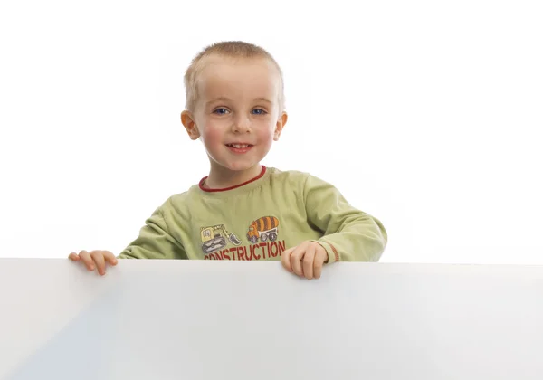 Bir kartı gösteren çocuk — Stok fotoğraf