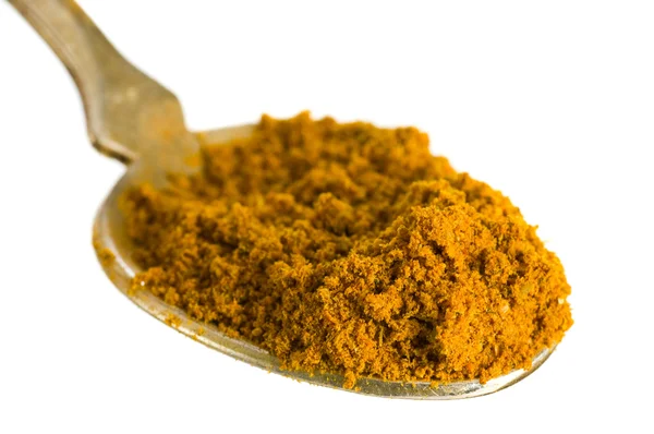 Przyprawa curry łyżeczka — Zdjęcie stockowe