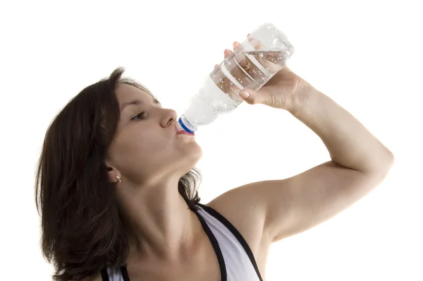 Gadis minum air — Stok Foto
