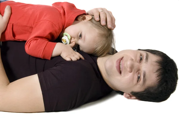 Buon padre con una figlia — Foto Stock