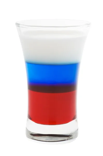 Коктейль под российским флагом — стоковое фото