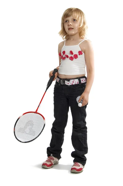 Badmintonový hráč — Stock fotografie