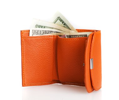 Purse with money clipart