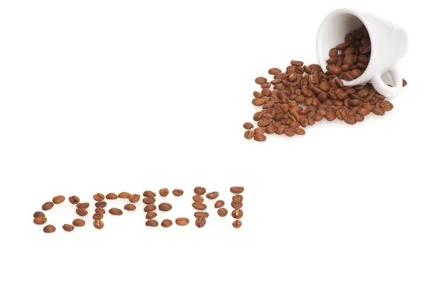 Nyissa meg a kávé csendélet — Stock Fotó