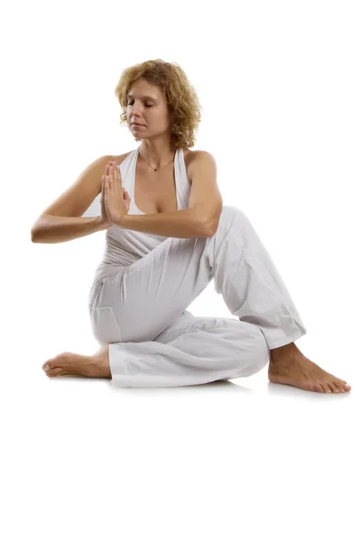 Yoga matsyendrasana — Stock Photo, Image