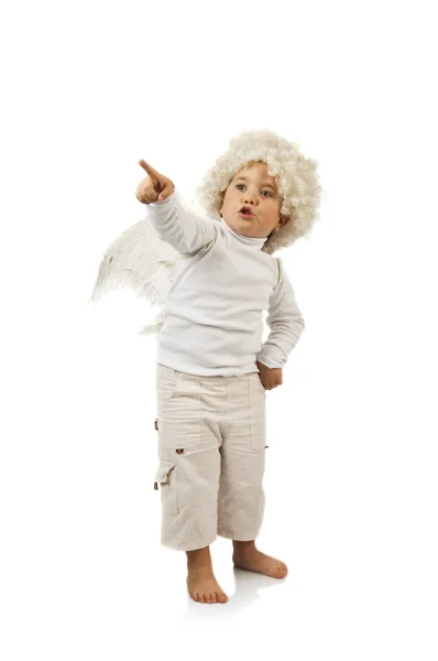 Chlapec s křídly — Stock fotografie