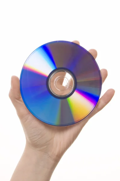 DVD στο χέρι απομονωθεί — Φωτογραφία Αρχείου