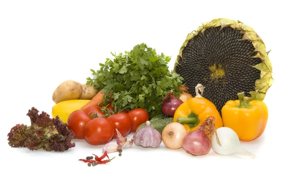 Gruppe von Gemüse isoliert — Stockfoto
