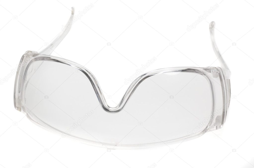 Safety glasses isolated