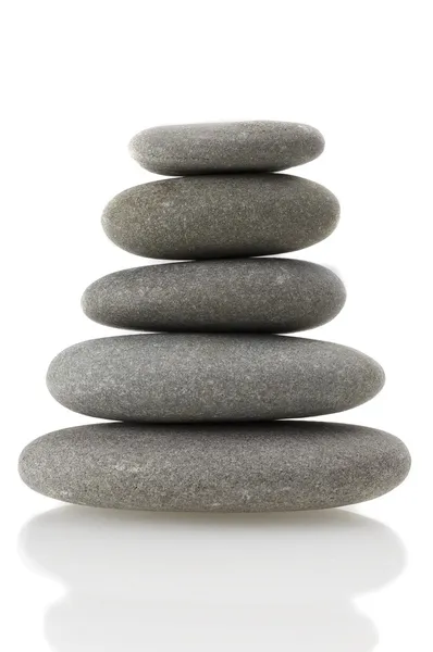 Balanced rocks on white — Stock Photo, Image