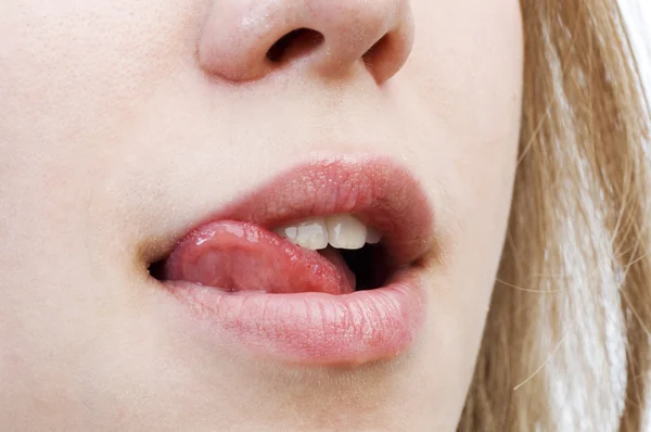Vrouw lippen — Stockfoto