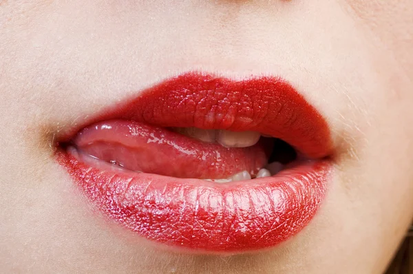 Woman 's lips — стоковое фото