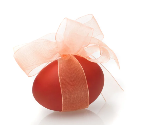 Easter eggs with ribbon — Stock Photo, Image