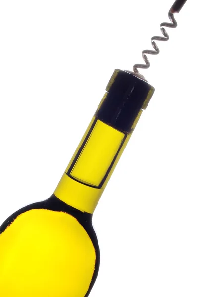 Frasco de Vino isolado — Fotografia de Stock