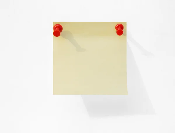 Yellow sticker note — Stock Photo, Image