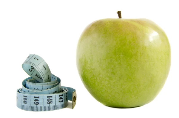 苹果和测量带 — 图库照片