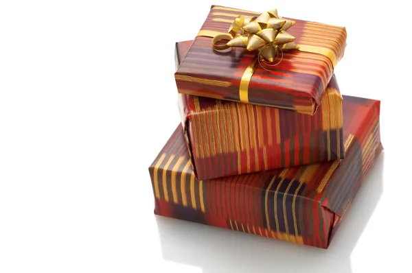 Three gifts isolated — Stock Photo, Image