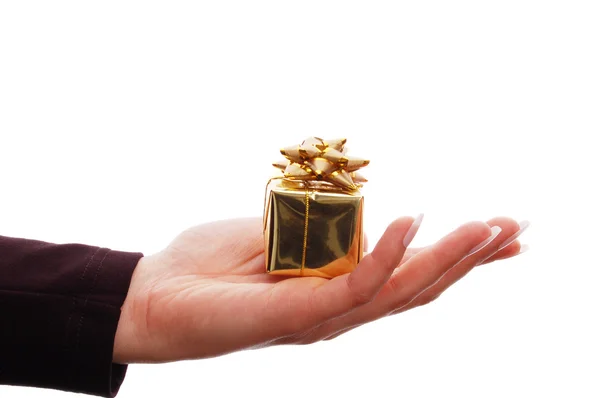 Gift in hand — Stock Photo, Image