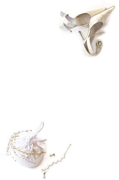 Haar bruiloft dag accessoires — Stockfoto
