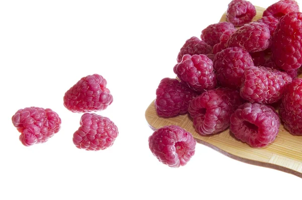 Raspberries on white — Stock Photo, Image