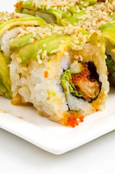 Sushi de dragão verde — Fotografia de Stock