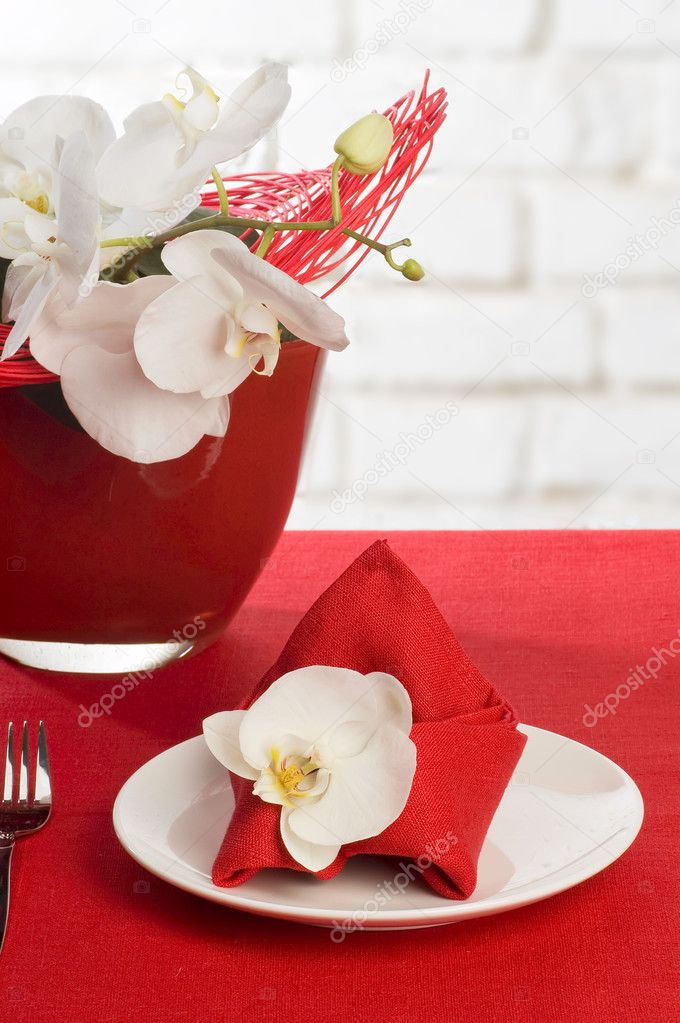 A formal place setting
