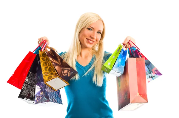 Bevásárlótáskás nők — Stock Fotó