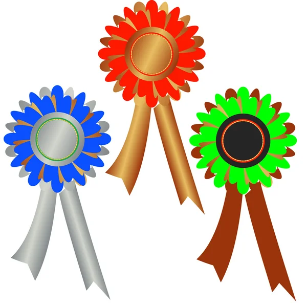 Médailles d'or Ouest : médailles de champion — Image vectorielle