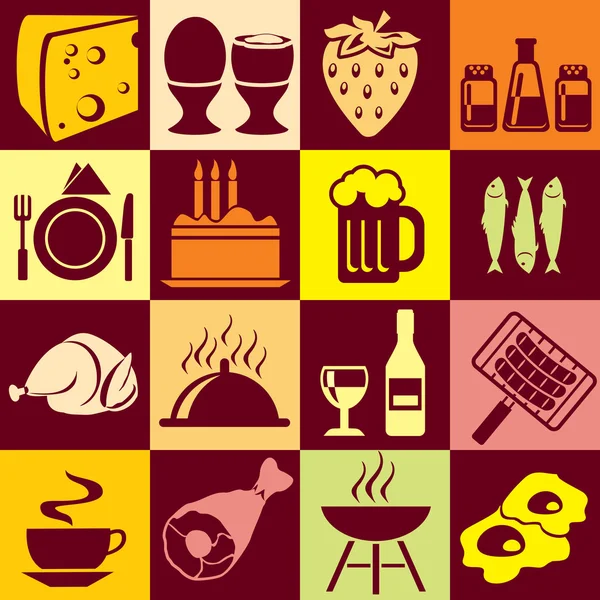 Продукты питания и напитки — стоковый вектор