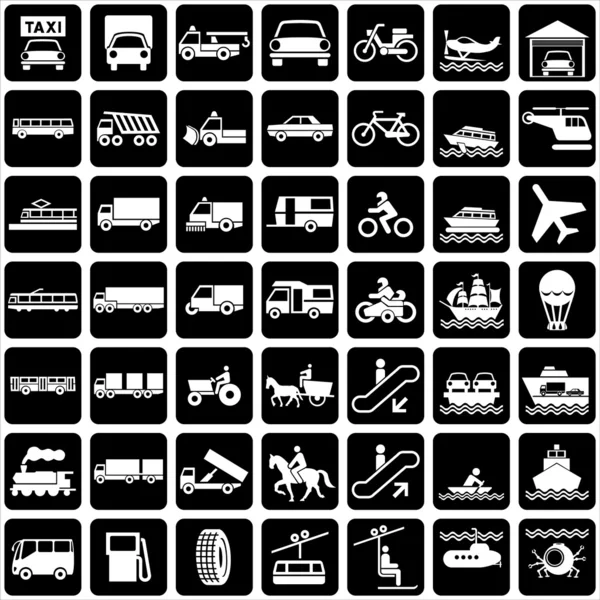 Symboly transporty — Stockový vektor