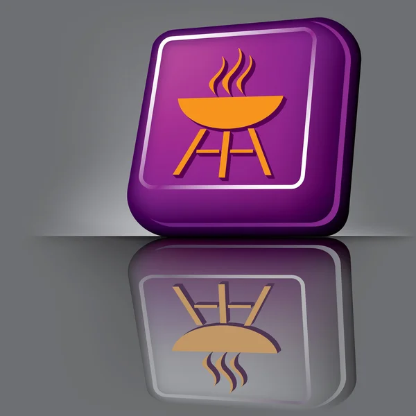 Bouton barbecue — Image vectorielle