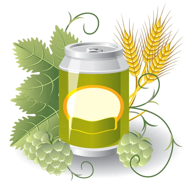 Can of beer — Stock Vector
