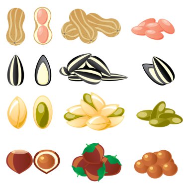 Nuts set clipart