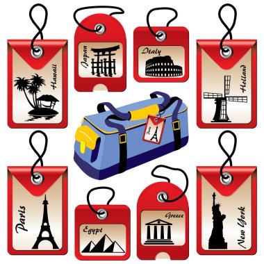 Travel landmarks clipart