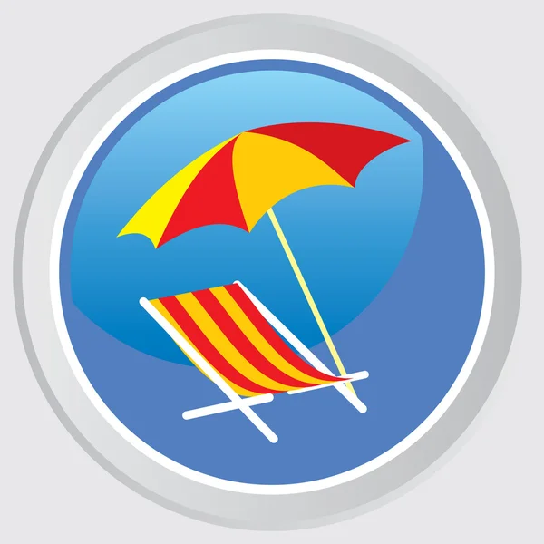 Icono de playa — Vector de stock