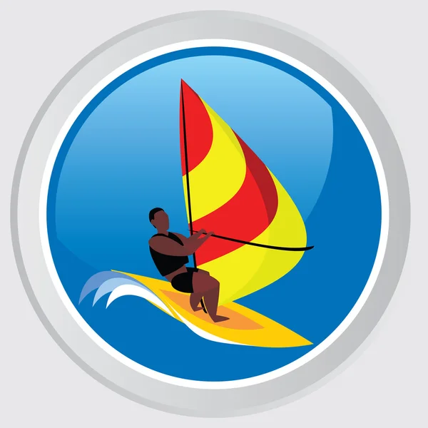 Windsurfing icon — Stock Vector